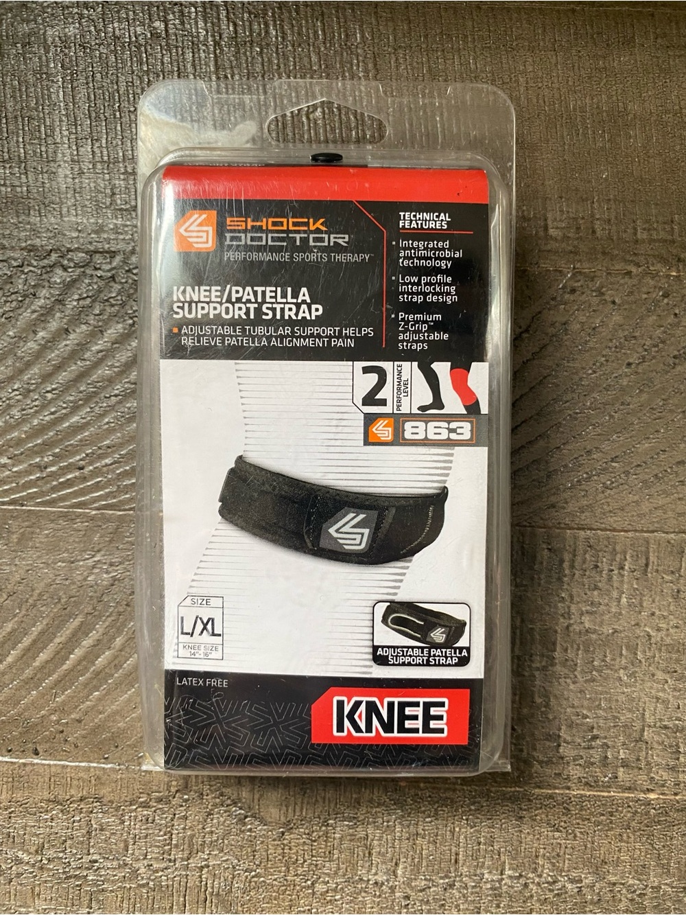 NEW Shock Doctor Knee/Patella Support Strap Size XL Performance Level 2 Sports